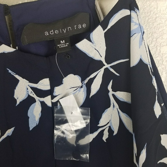 Adelyn Rae Cold Shoulder Floral Ruffle Dress SizeM - Picture 4 of 8